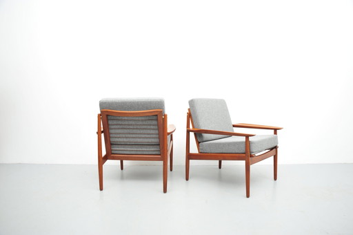 2x Glostrup Teak Loungestoel 1958