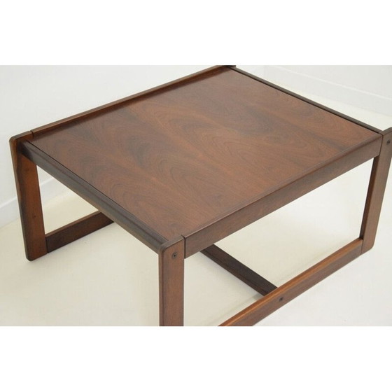 Image 1 of Scandinavische vintage salontafel in rozenhout, 1970