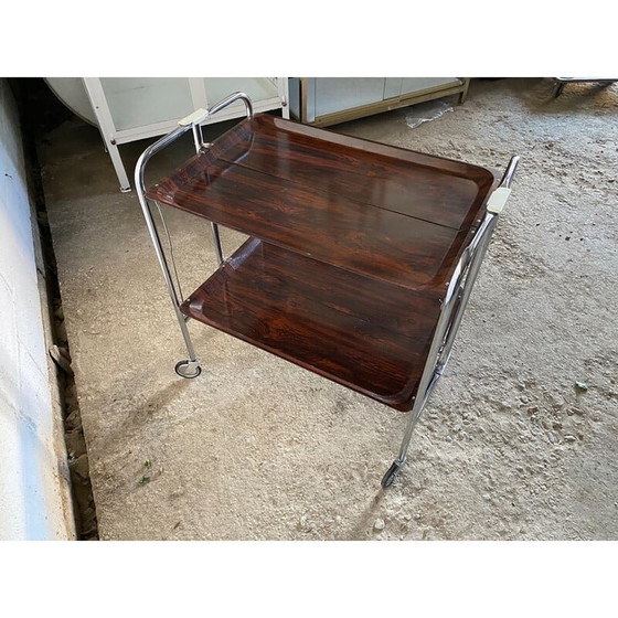 Image 1 of Vintage opvouwbare plexiglas serveertafel, jaren 1960