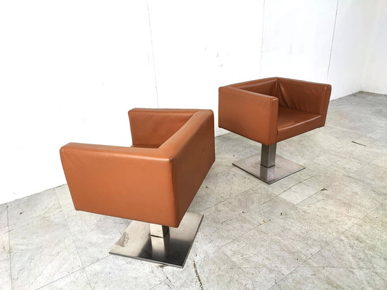 Image 1 of 2x Moderne Italiaanse fauteuils