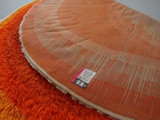 Image 1 of Groot rond Ø 250 cm Højer Eksport Wilton vloerkleed, 1960