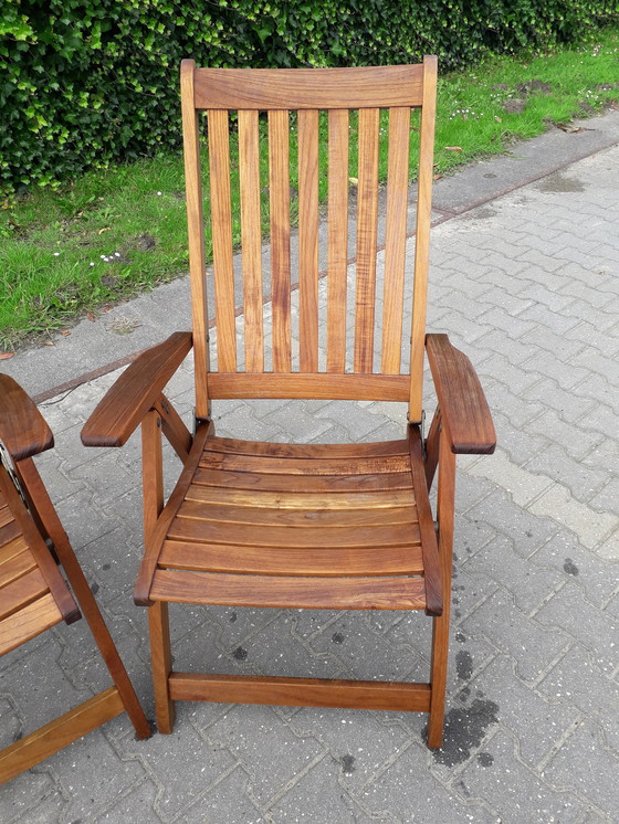 Image 1 of 2 Teak & Garden Ocean recliners met Lambert Outdoor kussens