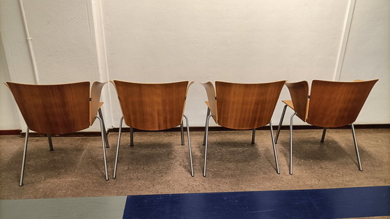 Image 1 of 4x Fritz Hansen VM3 eetkamerstoelen Vico Magistretti