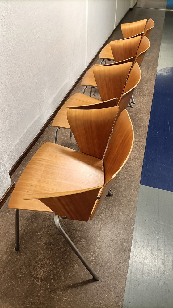 Image 1 of 4x Fritz Hansen VM3 eetkamerstoelen Vico Magistretti