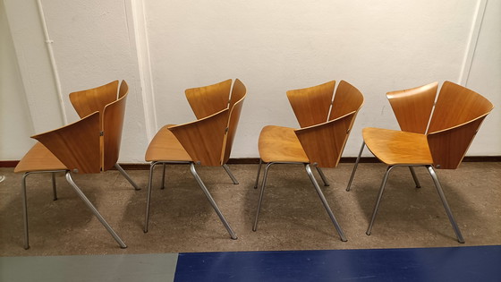 Image 1 of 4x Fritz Hansen VM3 eetkamerstoelen Vico Magistretti