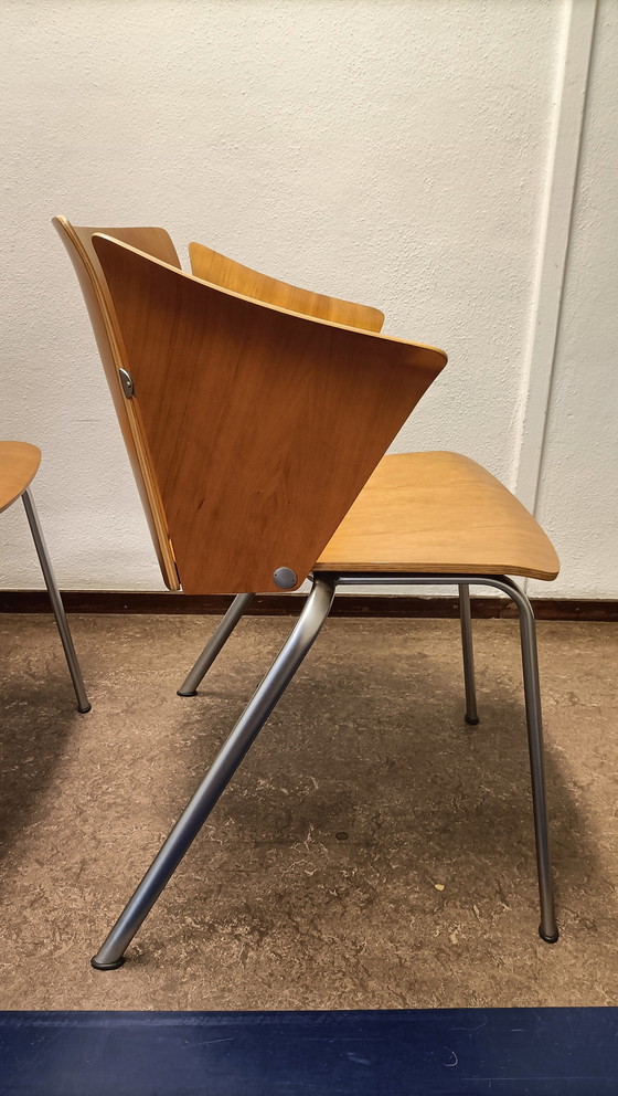 Image 1 of 4x Fritz Hansen VM3 eetkamerstoelen Vico Magistretti