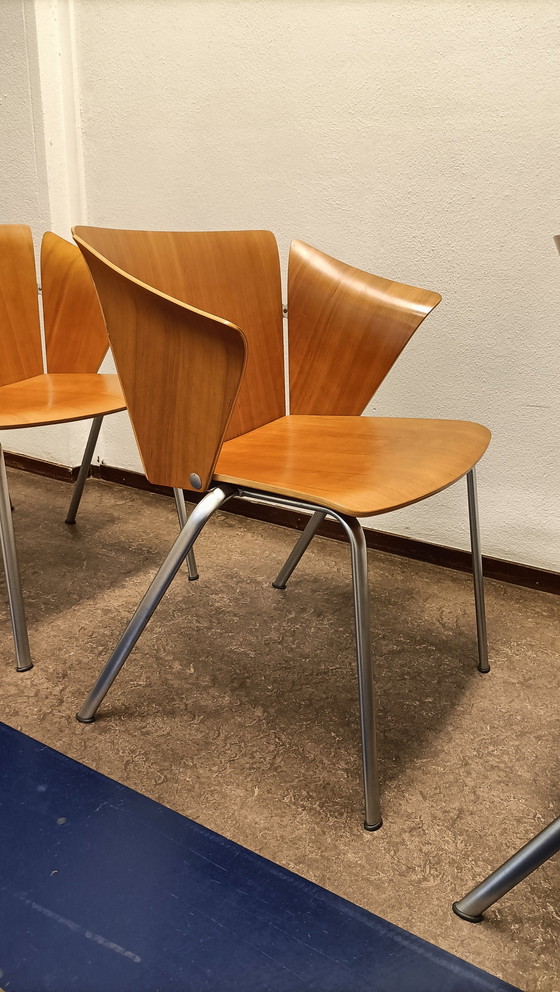 Image 1 of 4x Fritz Hansen VM3 eetkamerstoelen Vico Magistretti