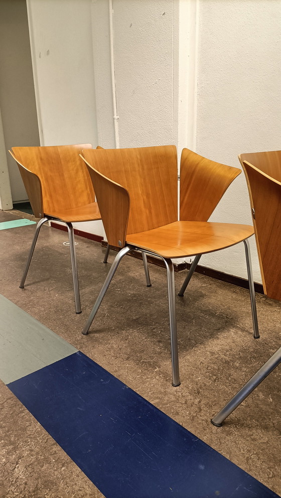 Image 1 of 4x Fritz Hansen VM3 eetkamerstoelen Vico Magistretti