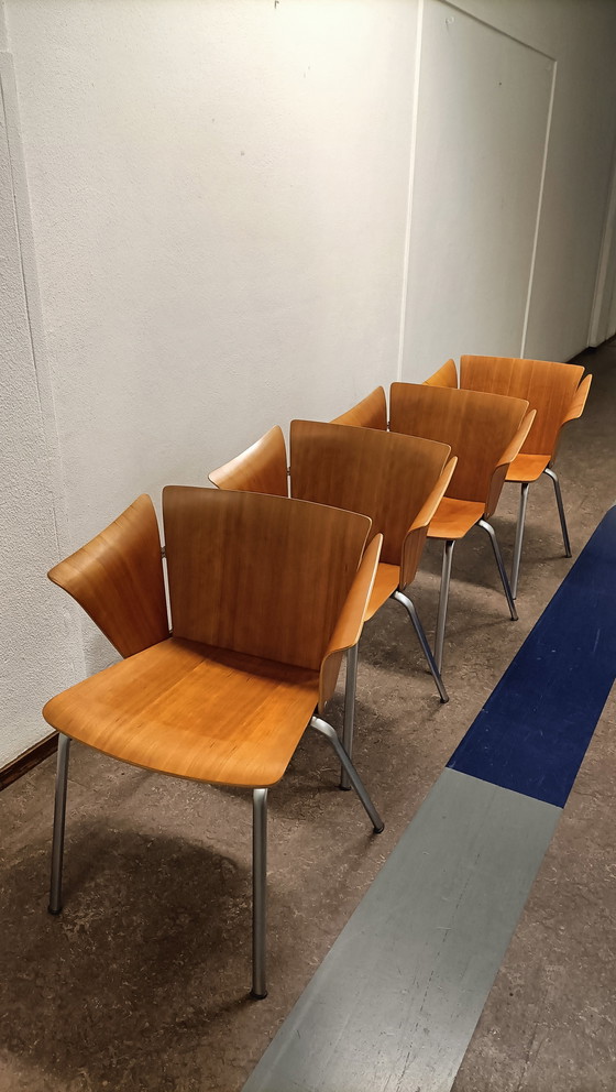 Image 1 of 4x Fritz Hansen VM3 eetkamerstoelen Vico Magistretti