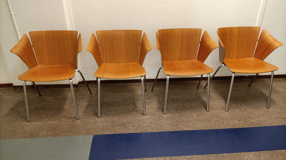 Image 1 of 4x Fritz Hansen VM3 eetkamerstoelen Vico Magistretti