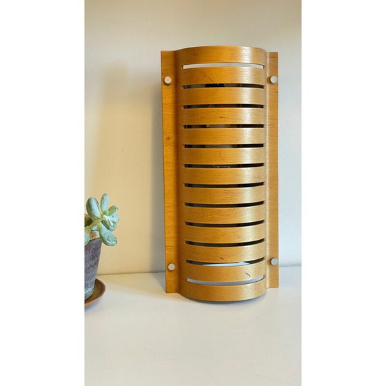 Image 1 of Vintage wandlamp van gebogen hout en staal, Ikea, 1990