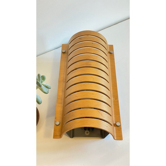Image 1 of Vintage wandlamp van gebogen hout en staal, Ikea, 1990