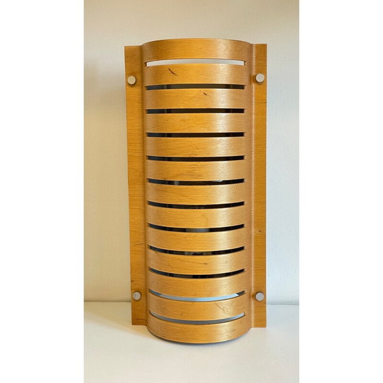 Image 1 of Vintage wandlamp van gebogen hout en staal, Ikea, 1990