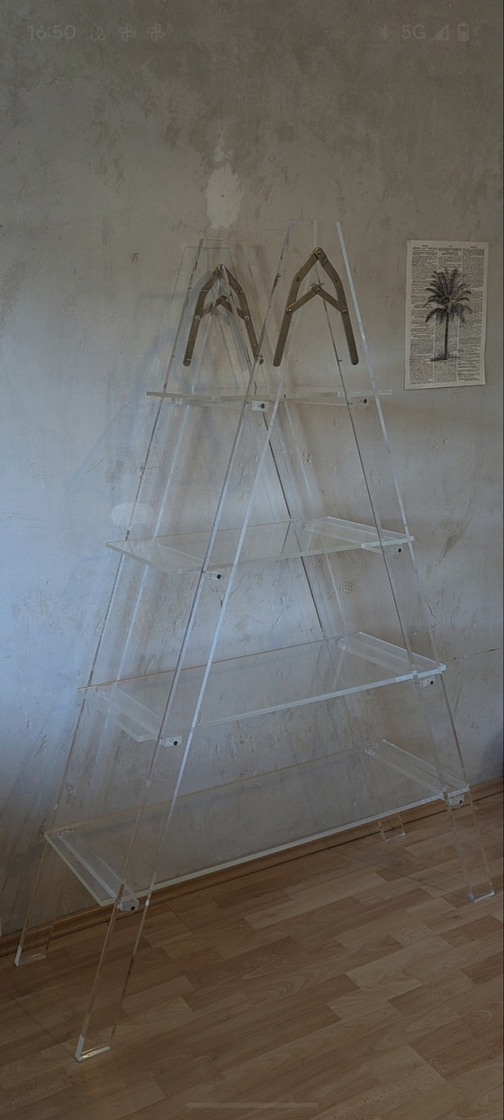 Image 1 of Vintage ladderplank van acrylglas en Italiaans perspex