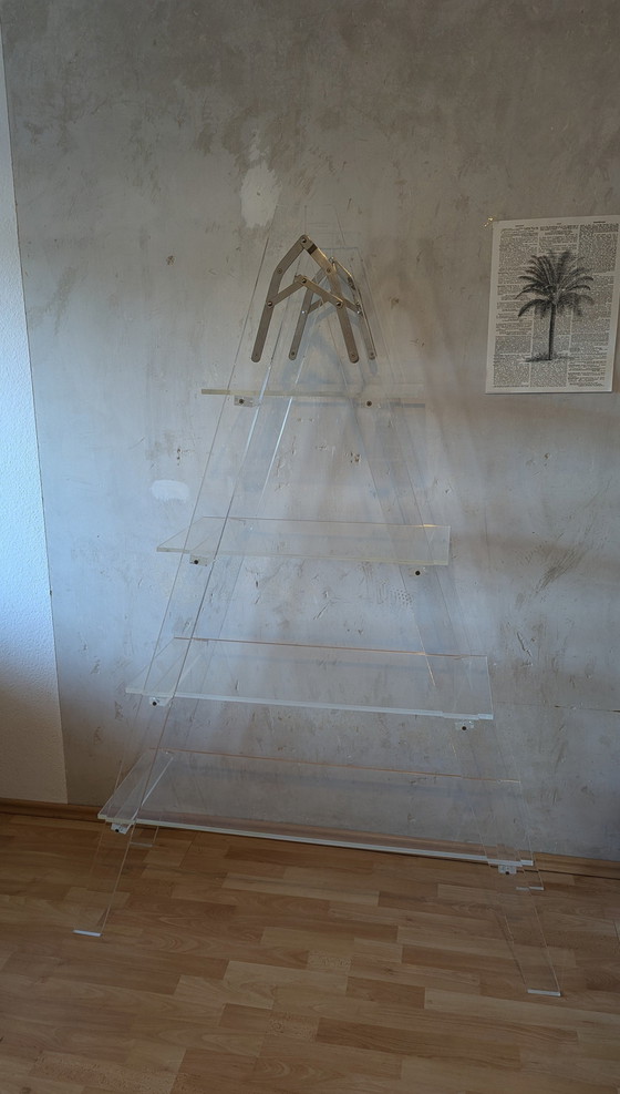 Image 1 of Vintage ladderplank van acrylglas en Italiaans perspex