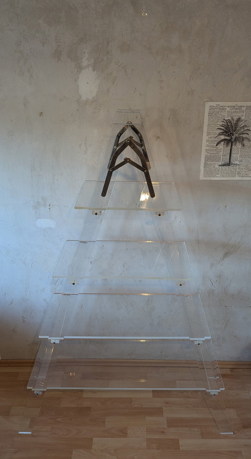 Vintage ladderplank van acrylglas en Italiaans perspex