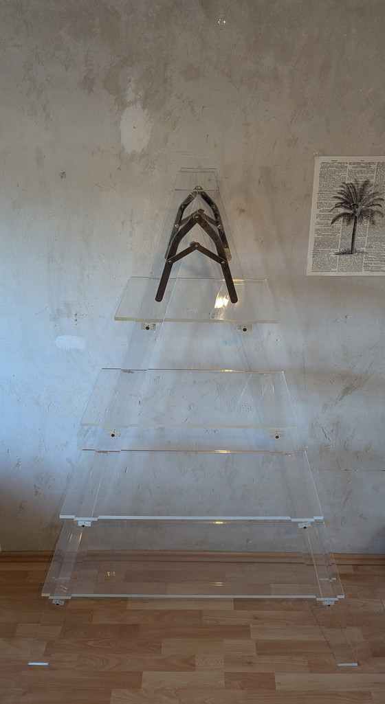 Image 1 of Vintage ladderplank van acrylglas en Italiaans perspex