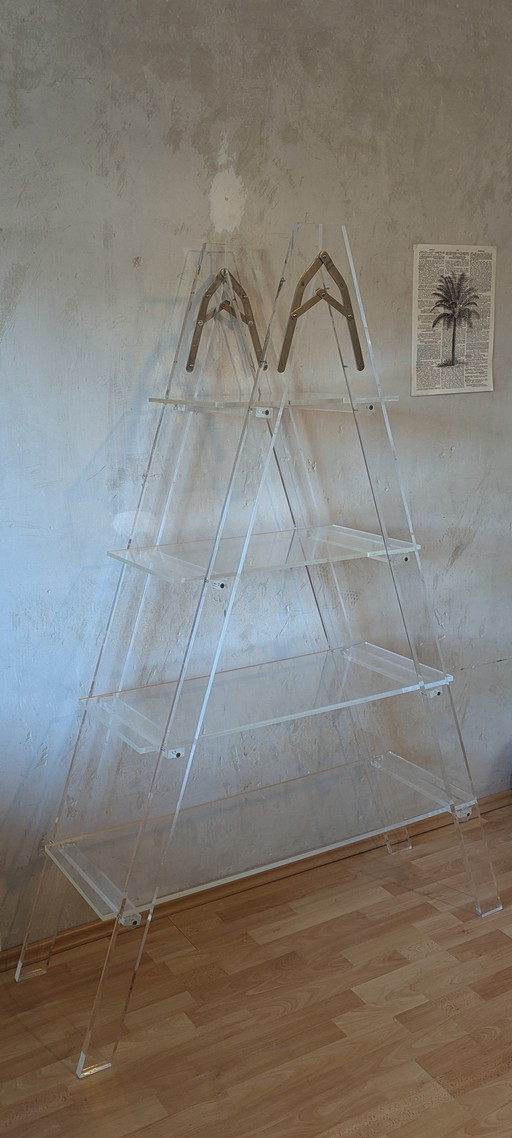 Vintage ladderplank van acrylglas en Italiaans perspex