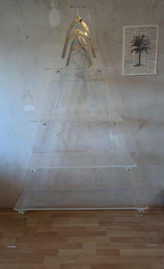 Image 1 of Vintage ladderplank van acrylglas en Italiaans perspex