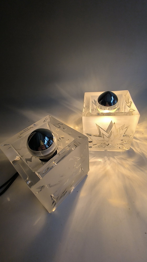 Image 1 of 2 Nachtmann Leuchten Glazen Kubus Lamp 