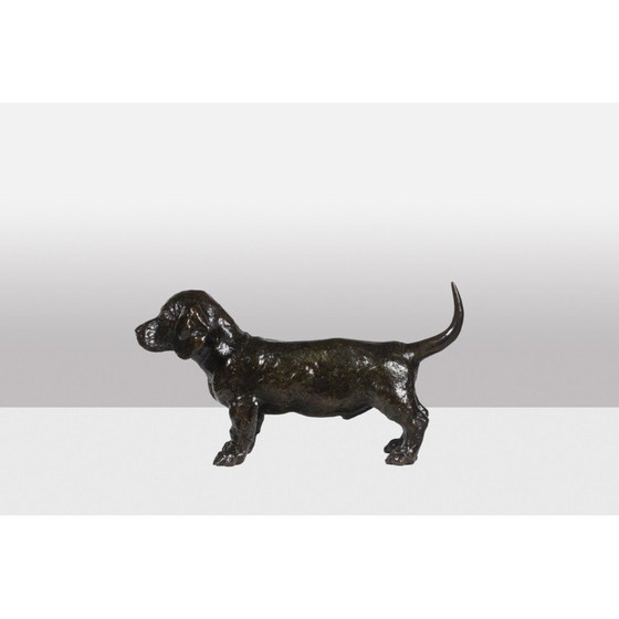 Image 1 of Vintage bronzen "Dog Basset Toc" sculptuur van François Pompon voor Atelier Valsuani, 2006