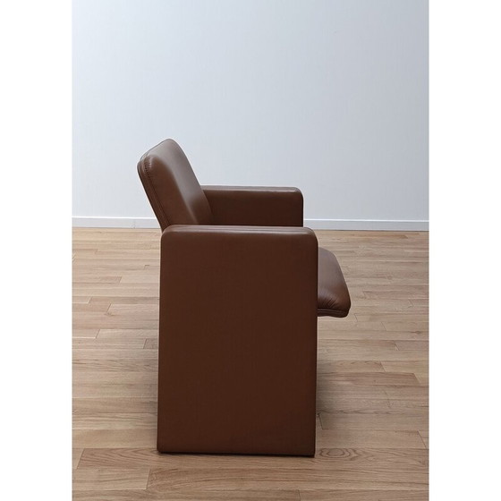 Image 1 of Vintage Thf fauteuil in hout en leer van Poltrona Frau, 1990
