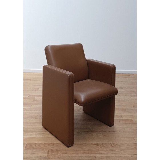 Image 1 of Vintage Thf fauteuil in hout en leer van Poltrona Frau, 1990