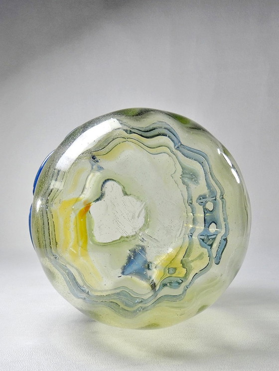 Image 1 of Grote Bolvaas Met Scavo Vintage Handvatten Murano