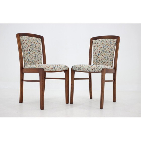 Image 1 of Set van 4 vintage beukenhouten eetkamerstoelen, Tsjecho-Slowakije 1950