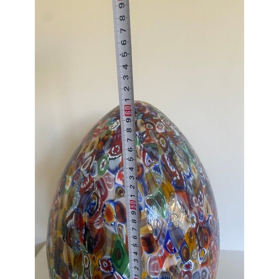 Image 1 of Eigentijdse Venetiaanse Murano Glazen Veelkleurige Millefiori Murrine Tafellamp