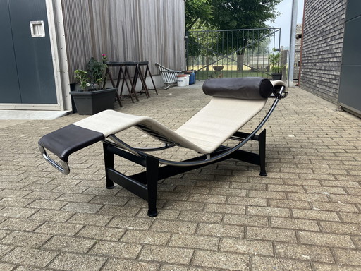 Cassina Lc4 Le Corbusier Chaise longue Écru Canvas ZGAN!!