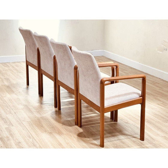Image 1 of Set van 4 vintage teakhouten fauteuils van Dyrlund, Denemarken 1960