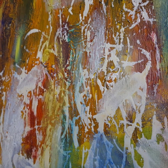 Image 1 of Vintage abstract schilderij