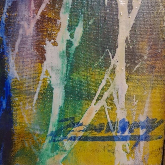 Image 1 of Vintage abstract schilderij