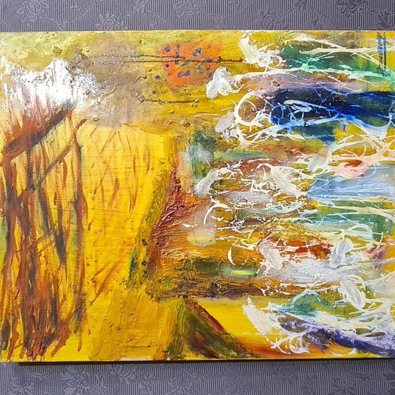 Image 1 of Vintage abstract schilderij