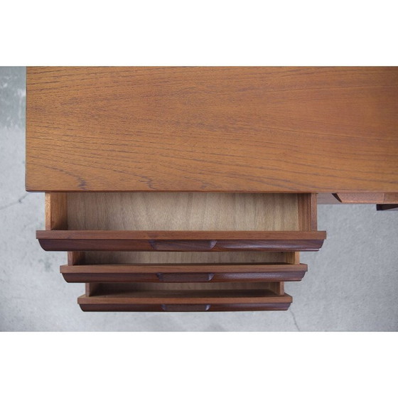 Image 1 of Mid Century Teak Bureau van Avalon Deens 1960