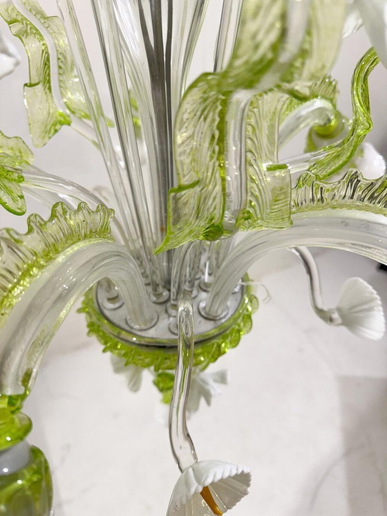 Image 1 of Mid Century Moderne Kroonluchter, Italië, Murano glas, 1950S