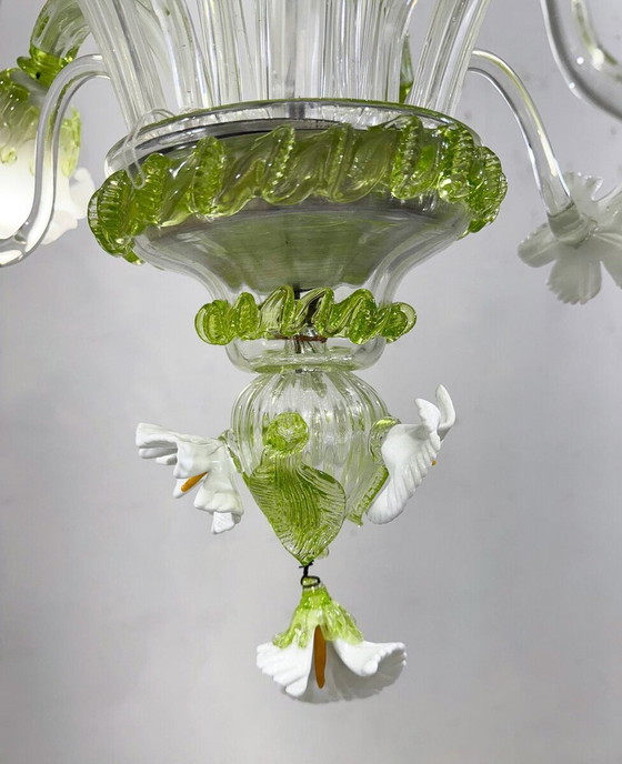 Image 1 of Mid Century Moderne Kroonluchter, Italië, Murano glas, 1950S