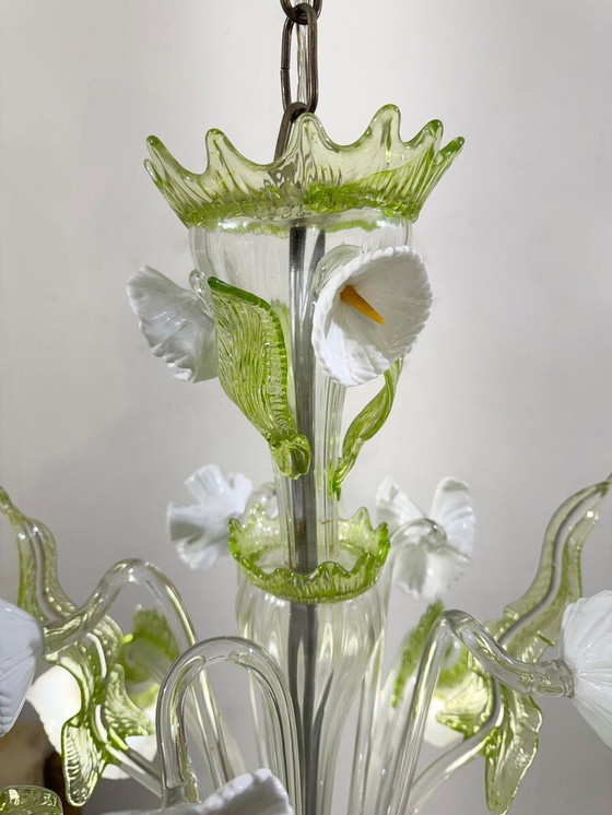 Image 1 of Mid Century Moderne Kroonluchter, Italië, Murano glas, 1950S