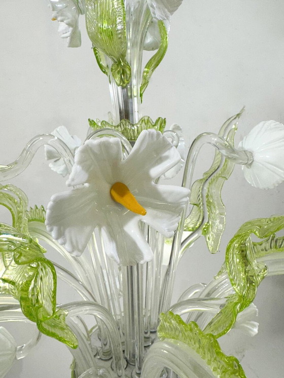 Image 1 of Mid Century Moderne Kroonluchter, Italië, Murano glas, 1950S