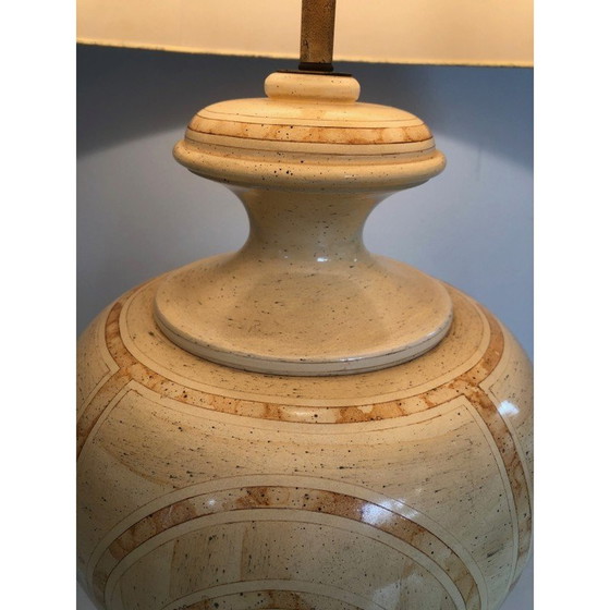 Image 1 of Vintage lamp in gelakt houten eierschaal, 1970