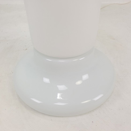 Image 1 of Italiaanse vintage opaline glazen vloerlamp Zea van Salocchi voor Lumenform, 1970
