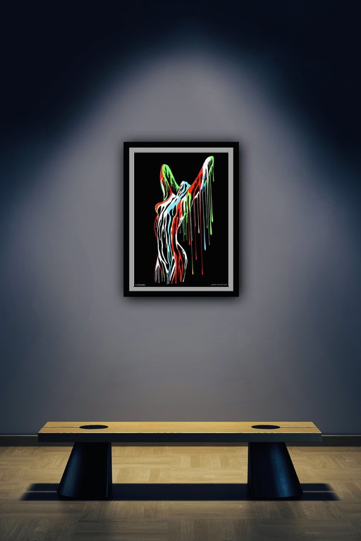 Giuseppe Fortunato: “Doccia A Colori, 2023”. Nr. 3/96. Gesigneerde Giclèe.