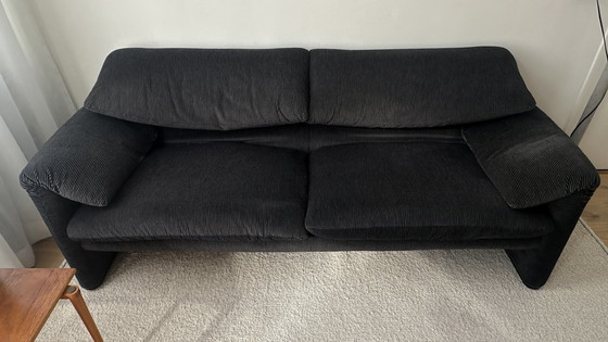 Image 1 of Cassina Maralunga 2,5 Seater Bicolore Black