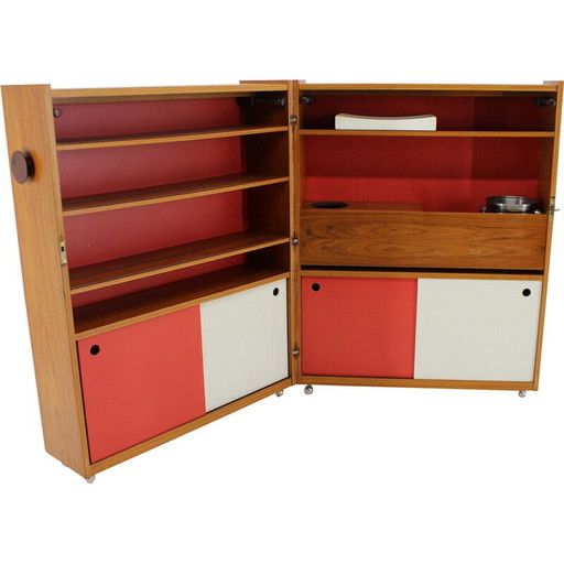 Vintage teakhouten klapbar van Johannes Andersen, Denemarken 1960