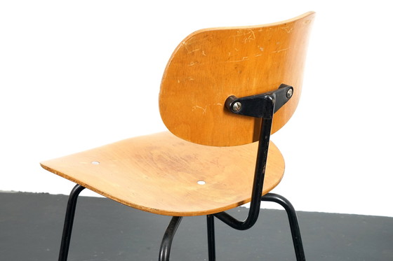 Image 1 of Mid Century SE68 bijzetstoel met zwart frame van Egon Eiermann voor Wilde + Spieth