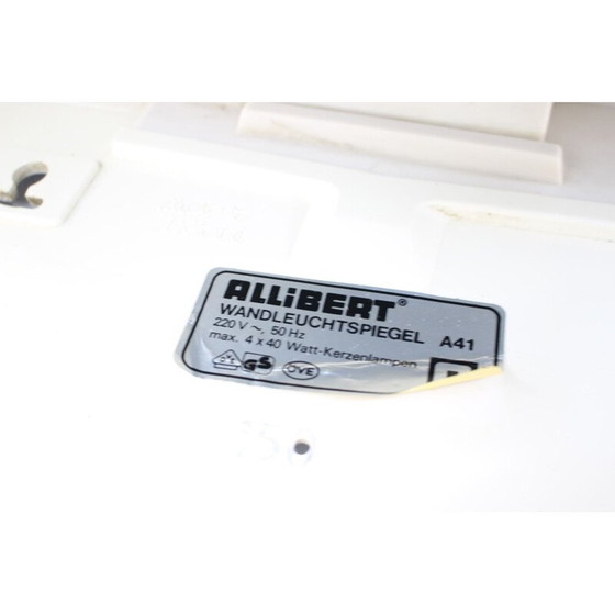 Image 1 of Vintage spiegel met achtergrondverlichting van Allibert, Italië 1970