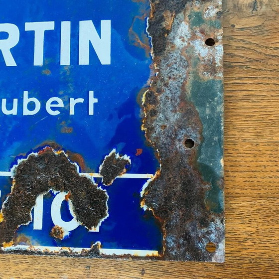 Image 1 of Vintage geëmailleerde plaquette café Martin