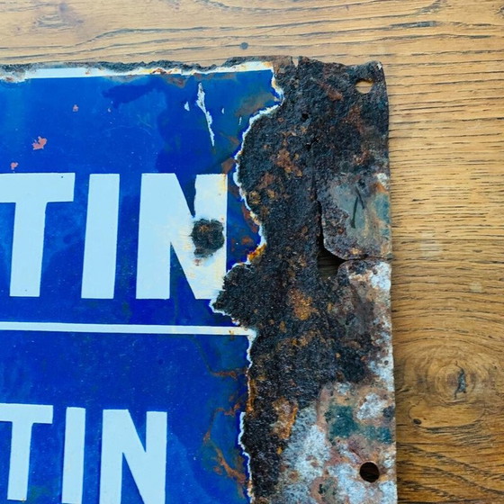 Image 1 of Vintage geëmailleerde plaquette café Martin