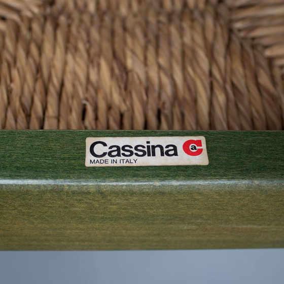 Image 1 of Groen Carimate Stoelenset Voor Cassina, 1970S